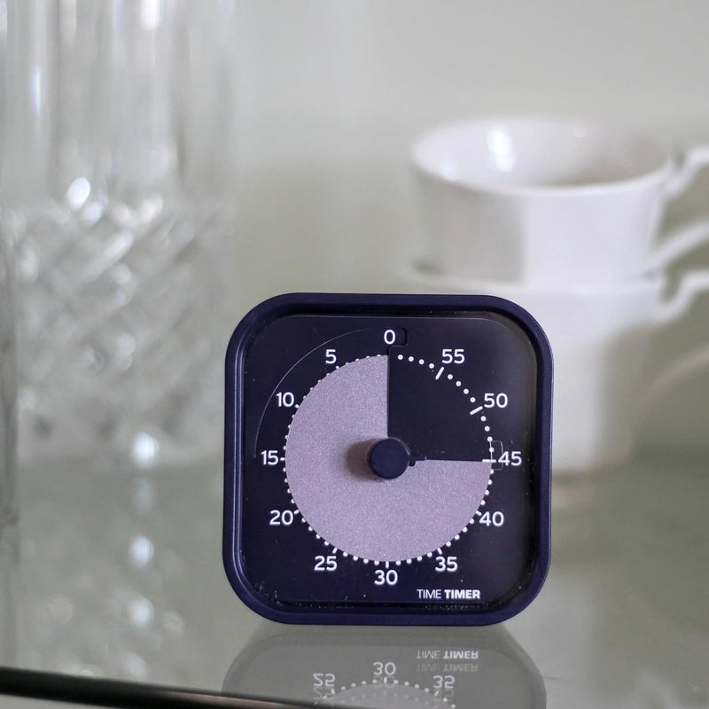 Time Timer MOD Home - Metallic Series - Individual Sized 60 Minute Visual Countdown Timer for ADHD, Adults, Students, and Pomodoro with Silent Operation (Metallic Indigo) - Image 5